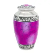 Large/Adult 210 Cubic Inches Grecian Pink Brass Funeral Cremation Urn for Ashes