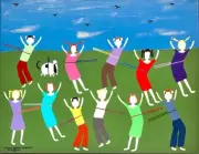 JIMMY W - MEMORY PAINTING ---11-- "Hula Hoop Contest"