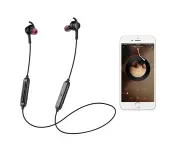 Wireless Headphones, Bluetooth V4.1 IPX5 Waterproof 12-14Hours Playtime Bluetooth Headphones, with Magnetic Connection - Black