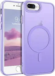 BENTOBEN Case for iPhone 8 Plus, iPhone 7 Plus Cases Skin-Friendly Touch Slim Shockproof iPhone 7/8 Plus Case Supports Magnetic Wireless Charging Protective Case for iPhone 7/8 Plus 5.5 inch, Purple