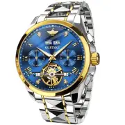 Men's Watch Automatic Designer Big Face Luxury Mechanical Skeleton Dress Busi...