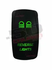 On Off Racing Rocker Switch Green Reverse Lights Auto Boat UTV [5361A20]
