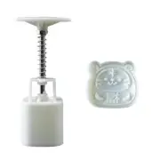 Plastic Material Mooncake Molds Stamp Moon Cake Mould Cartoon Shaped Molds