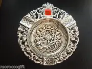 MOROCCAN Silver Toned Metal ASHTRAY Moroccan Flag