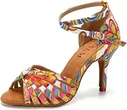 [YKXLM] Latin Dance Shoes For Women Ballroom Salsa Tango Professional Performance Practice Dancing Shoes