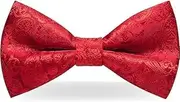 [YHZYZUK] Bow Ties for Men, Pre Tied Bow Tie Solid Colour Men's Bow Tie Formal Bowties for Wedding Tuxedo Red, red, 1