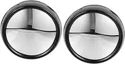 BUTIFULSIC 2Pcs Computer Rear View Magnifying Mirror for Office Desk Personal Safety Compact Easy Installation for Cubicles Car Backseat Surveillance