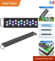 Adjustable 6500K Full Spectrum LED Light - Perfect for 30-38 Inch Aquariums