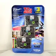 Brother P-Touch TZe Tape White Label TZe-2322 3 Cartridges Pack Sealed New
