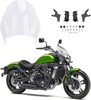 FIASRAC Windshield Windscreen Motorcycle Fairing Compatible for Kawasaki Vulcan S 650 VN650 Cafe SE 650 2015-2024 (Clear)