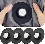 AirTag Fabric Holder Case [4 Pack] - Hidden Air Tags Mount with 3M Adhesive & Silicone Protective Cover for Secure Tracking of Luggage, Purses, Backpacks, Jackets, School Bags, and Suitcases