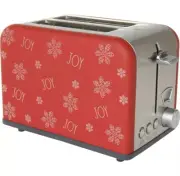 Rae Dunn Christmas 2 Slice "JOY" Toaster Holiday Red In box New Collectibles