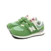 在飛比找樂天市場購物網優惠-New Balance 574 運動鞋 魔鬼氈 綠色 中童 