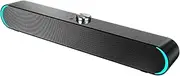 V-183 USB Wired Computer Speaker o Player SoundBar Stereo Subwoofer Powerful Music Player Bass Surround Sound Box 3.5mm o Input for PC Laptop Phone Tablet MP3 MP4 Black One Size