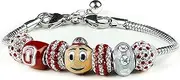 Ohio State Charms and Bracelets | Ohio State Brutus Buckeye Charm Bracelet | Ohio State Gifts | Officially Licensed Ohio State Jewelry | OSU Charms | Stainless Steel
