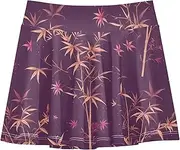 [FRODOTGV] Art Trees Girls Athletic Skirt with Built in Shorts Running Skirt for Toddler Girl Cheer Skirts