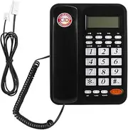 Richer-R Corded Telephone,Wired Landline Fixed Phone,Desktop Corded Landline Telephone with Speakerphone and Caller ID for Home Office