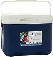 Cooler Box 6L Coooling ＆ Warm Insulated Small Cooler with Handle 10.6x9x7.1 in Heavy-Duty Outdoor Portable Cooler Box Ice Chest Ice Box Cooler Camping Cooler for Picnic, Beach, Grill (Blue)