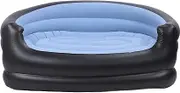 SENECESLI Inflatable Couch, Inflatable Chair Water Proof PVC and Velvet Stable Construction for Home (Blue)