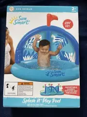 Splash n’ Play Pool w/ Adjustable Canopy Top - Blue Floral - Toddlers 2+ Years