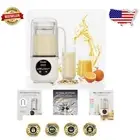 Compact White Soy Milk Maker with Touch Controls & Self-Cleaning Brush