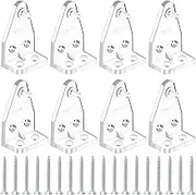 GTILE 24 Pieces 1 Inch Hold Down Brackets Clear Blinds Hooks Blind Holder, Plastic Blinds Hooks Bottom Rail Hold Clips Replacements for Wooden and Artificial Wooden Blinds and Pleated Curtain (Clear)
