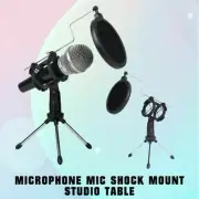 Universal Microphone Mic Shock Mount Studio Table Desktop Top Tripod Stand