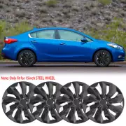 For KIA Forte 2014-2018 4Pcs 15" Hub Cap Wheel Cover R15 Tire Steel Rims (for: Kia)