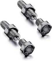 [PikaLF] Cool Screw Stud Earrings for Men, Stainless Steel Screw-On Stud Earring Backs Piercing Jewelry, Piercing Screws Hoop Earrings Ear Stud Hypoallergenic, Unique Earrings for Men Boys