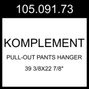 IKEA KOMPLEMENT Pull-out Pants Hanger Dark Gray 39 3/8x22 7/8" 105.091.73