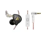 for QKZ AK6 PLUS In-ear Earphone Line Control Moving-coil Mega Bass High Fidelity Sound Wired Earbud for Cellphone-Black