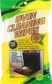 Cadie Oven & Microwave Cleaning Wipes – Effectively Removes Grease, Grime & Food Stains – Leaves Fresh Orange Scent | 2 Pack of 20 Wipes 8x7 Inches