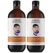 2 x Urban Barista Flavoured Syrup 1L (4 Flavours) Artisan GF Natural Vegan
