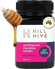 HILL HIVE Australian Manuka Honey MGO250+ I Lab Certified MGO Content I 500 gram I Smooth Caramel Flavour I Pure Liquid Form I For Nautral Wellness
