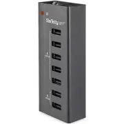 StarTech ST7C51224 7 Port USB Wall Mount Charging Station 5x 1A 2x 2A w US Power
