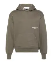 logo-print hoodie S WALNUT