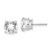 14k White Gold 10mm Cubic Zirconia Earrings