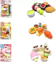 Iwako Funny Eraser Sweet 3 Pack Set Cake/Japanese Sweets/Bakery