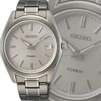 在飛比找momo購物網優惠-【SEIKO 精工】CS系列鈦金屬石英錶40㎜銀面款 SK0
