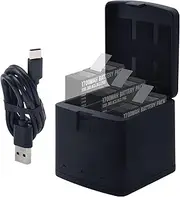 Charger for for Insta360 Ace for Ace Pro Camera Battery Fast Charger Hub with 3-Channel Quick Battery Charging Storage Station with USB Type C Cable（Batteries not Included）