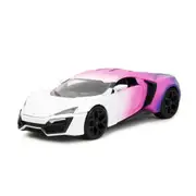Jada 1:24 Pink Slips Lykan Hypersport White Pink Purple Gradient Diecast Model Car