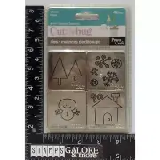CUTTERBUG PROVO BUG DIE CUTS SET 4 TEMPLATES WINTER CHRISTMAS TREE SNOWMAN #1810