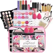 Makeup Kit for Women Full Kit All in One Makeup Kit Multipurpose Makeup Kit-Makeup Brush Set,Eyeshadow Palette,Lip Gloss Set, Makeup Bag,Eyebrow Pencil,Mascara and Face Makeup (KIT005B)