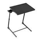 Side Table TV Tray for Balcony Living Room 360° Swivel Decorative Height