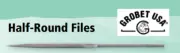 4 NDL HALF ROUND FILES #0 CUT -GROBET SWISS-USA ITEM NO. 3619581 (FT)
