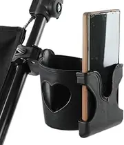 Cup Holder - Rotating Water Bottle Holder, Handlebar Holder for Stroller, Ideal for Golf Carts and Electric Vehicles, Convenient Storage Clip for Strollers