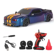 Catzon RC Drift Car 1/14 Scale 30KM/H with Lights + Drift Tires + Racing Tires-Blue