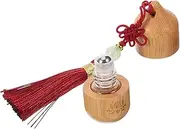 WOFASHPURET Refillable Roller Ball Bottle with Lotus Flower Pattern and Tassel Vintage Essential Oil Dispenser for Perfume Skincare and Travel Versatile Empty Cosmetics Container