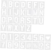DOITOOL 42pcs Interlocking Letter Stencil Reusable Alphabet Number Templates for DIY Art Projects Wood Walls Fabric Rocks and Signs for Creative Expression