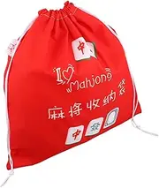Portable Mahjong Storage Container Large Drawstring Bag for Mahjong Sets